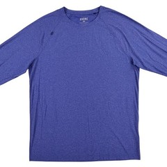 Rhone Reign Long Sleeve Shirt Men XL Blue Heather Synthetic Performance 100307