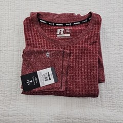 Russell Athletic Tee Men’s 3XL NEW Red Dri-Power Long Sleeve Dri-Power 360 NWT