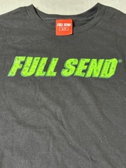 Full Send Shirt Mens Small Black Green Logo Graphic Streetwear T-Shirt