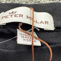 Mens Peter Millar Crewneck T Shirt Black MF13K100 Short Sleeve Solid Stretch
