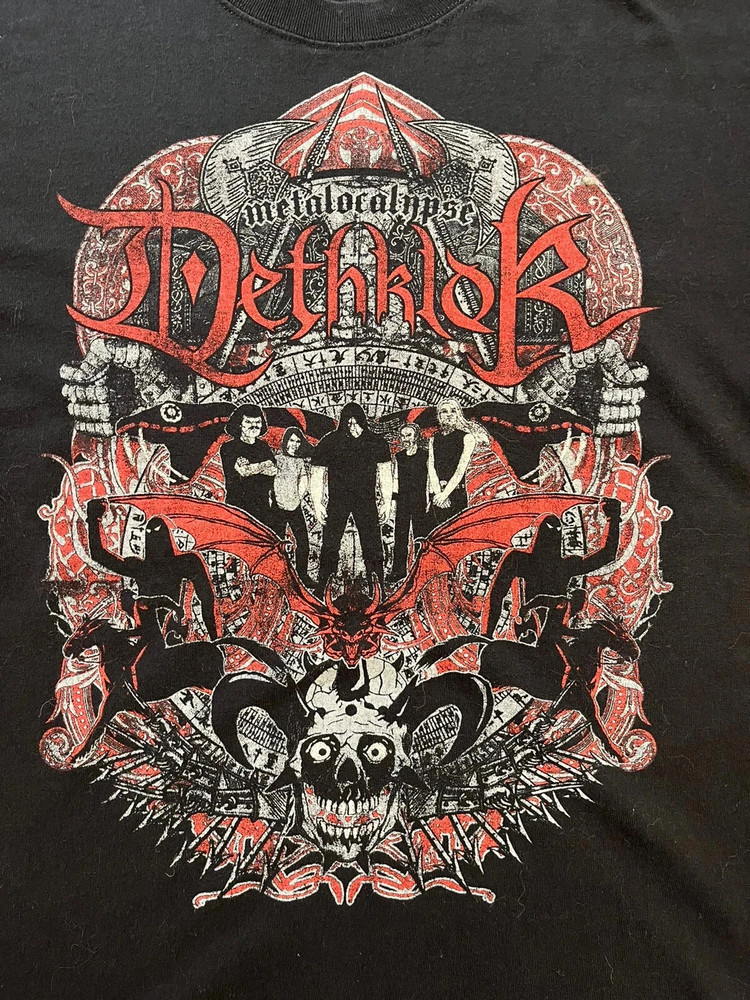 Metalocalypse Dethklok 2009 Tour short sleeve black color Shirt reprint MD1826