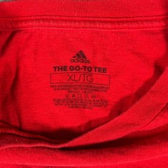Adidas T-Shirt Mens XL Red Graphic Logo The Go-To Tee Short Sleeve Athletic