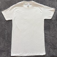 Vintage 90s Under T Shirt Hanes White Tee Mens Small single stitch Blank Plain