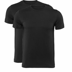 Mens 1/2/4 Pack T-Shirt Black Plain Cotton T-Shirts Tee Crew Neck Size XS-2XL