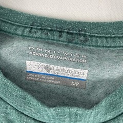 Columbia T Shirt Adult Small Teal Green Fishing Performance Omni-Wick Tee Mens