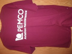 PEMCO Aviation Maintenance red XL t shirt