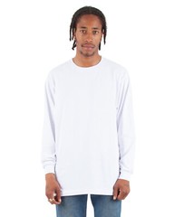 Shaka Wear Active Long Sleeve Plain Casual Crew Neck T-Shirt SM-3X