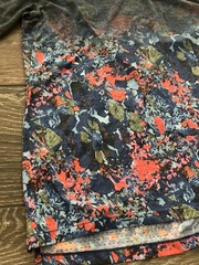NIKE Dri Fit Miler Running Shirt Rare Gray Floral Gradient Men’s Small