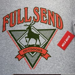 Full Send Shirt Mens Small Gray Outdoors Deer Graphic Tee Hunting NWT