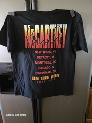 Vintage Paul McCartney On The Run Tour 2011 T Shirt Double Sided Large NWOT