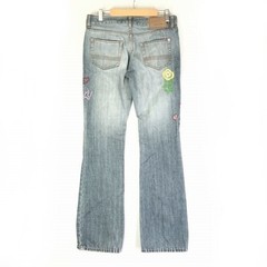 Paul Smith Pink Embroidery Boot Cut Denim Pants Ladies L Japan