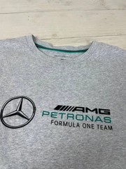 Mercedes Benz AMG Petronas Formula One Team Big Logo T Shirt Men Size L Gray