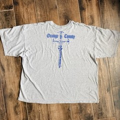 Orange County Choppers Y2K Dagger OCC Biker Graphic Tee, Gray Blue,XXL