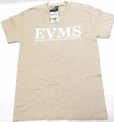 Eastern Virginia Medical School Tee. Sand Color or Rusty Bronze Color. Size Vary