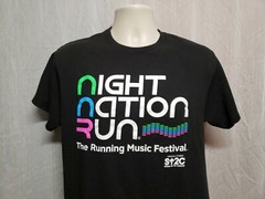 Night Nation Run The Running Music Festival Adult Medium Black TShirt