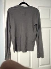 Vtg American Eagle Embroidered Waffle Thermal Long Sleeve Crewneck Tee Shirt L