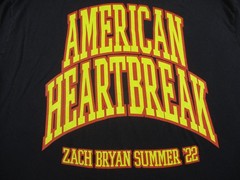 Zach Bryan American Heartbreak Shirt Mens 2XL Black Comfort Colors Tour Tee