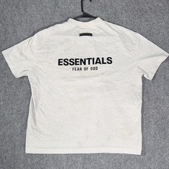 Fear of God Essentials Boxy T Shirt Mens Medium Light Oatmeal Short Sleeve