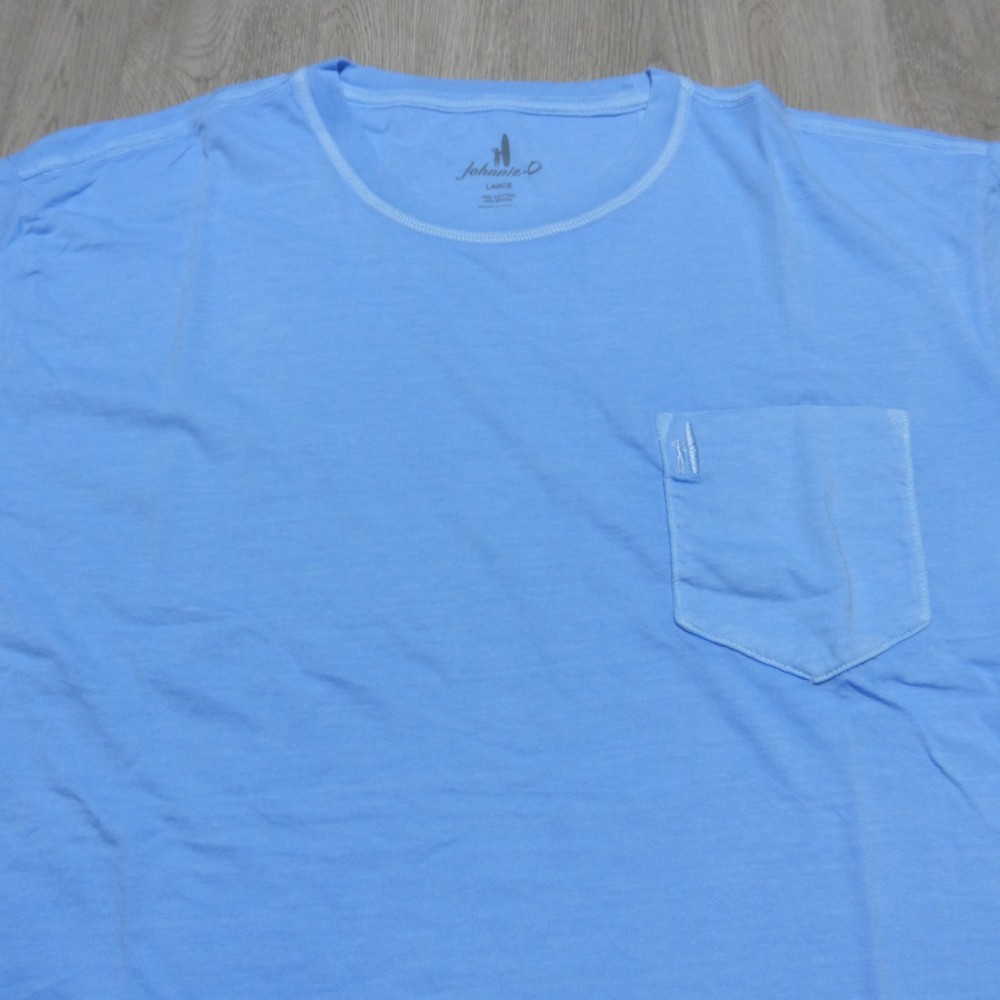 Johnnie-O Men’s Large Dale 2.0 Crewneck T-Shirt Malibu Blue Short Sleeve