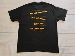 Hanes Vintage 90s Men’s USA Political Anti Slavery T-shirt Black Size Large