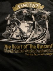Vintage Vincent Motorcycles T Shirt XL Y2K Hanes Beefy T Black Shadow V Twin Tee