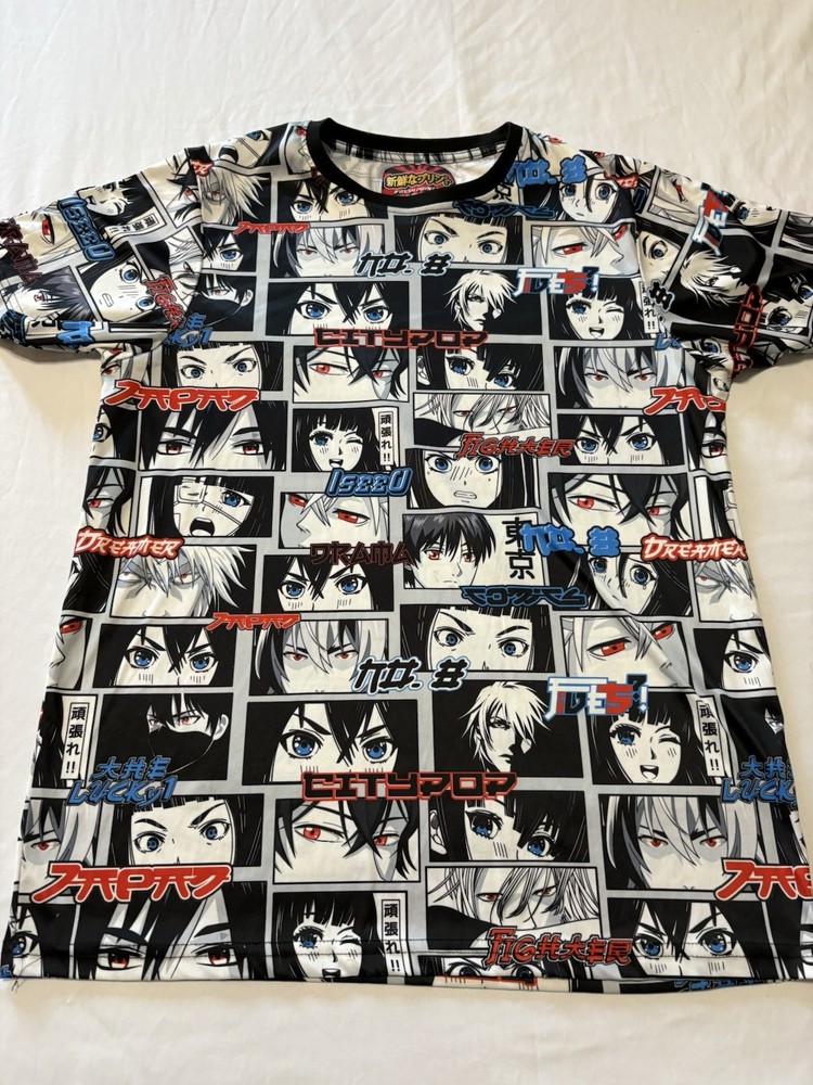 Fresh Prints Of Tokyo By Drill Clothing Co. Anime Shirt Size Large