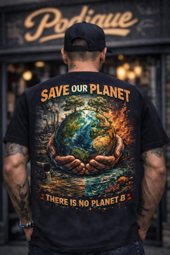 Save Our Planet T-Shirt There Is No Planet B Earth Climate Graphic Tee S-5XL