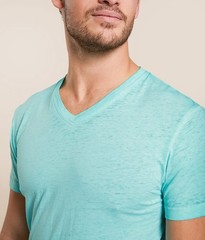 Buckle Burnout Muscle V-Neck T-Shirt Men’s XL Aruba Blue Lightweight Tee Grunge