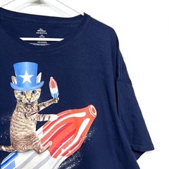 Way To Celebrate Patriotic Womens T Shirt Size 3XL Blue