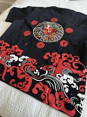 Niepce Red Demon Embroidered Japanese Streetwear Black T-Shirt Men’s XL – NWT
