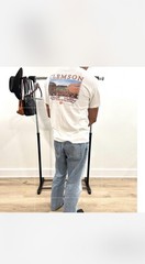 Men’s Clemson Graphic Print White Cotton T-Shirt Size M Regular Crew Neck