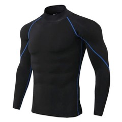 Men Sport T-shirt Quick Dry Bodybuilding Running Long Sleeve Compression Top Gym