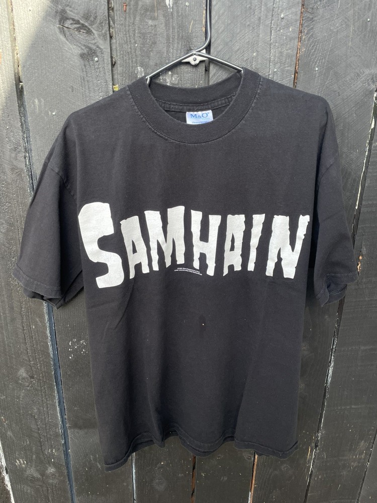 Samhain RARE VTG 2001 T Shirt Blue Grape Merch Large Glenn Danzig Evilive Music