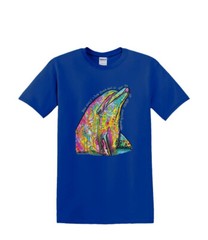 T-Shirt S to 2XL 3XL – NEON DOLPHIN sealife nautical adult