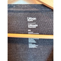 Urban Pipeline Ultimate SuperSoft Mens XXL Black Luxe Thermal Long Sleeve Shirt