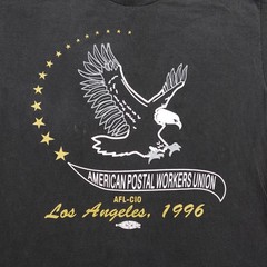 Vintage American Postal Workers Union Shirt Mens Large Eagle Los Angeles 90s