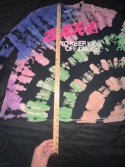 D.A.R.E. Tie-Dye Logo Graphic Fleece Cotton Crewneck Pullover 2XL/2TG