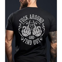 Cotton,FAFO Graphic T-Shirt – Fck Around And Find Out Funny Graphic Tee For Dad