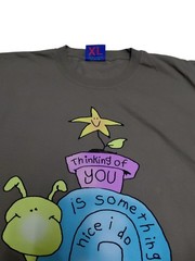 Online Ceramics “Thinking Of You” Brown T-Shirt *Sold Out* Size XL NWOT