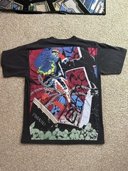Spawn Rare Jumbo Print Tee Single Stitch Comic All Over Print 21×28 Faded Black