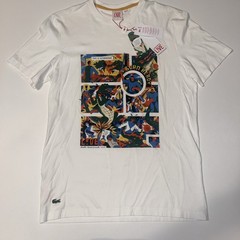 Lacoste LIVE Tshirt NWT Super Hero Series x Brecht V. Size 6 Large MSRP $70
