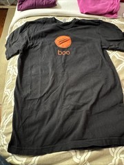 Bear Naked Granola Halloween Promo T-Shirt “Boo” Ghost Pumpkin Logo Size M Black