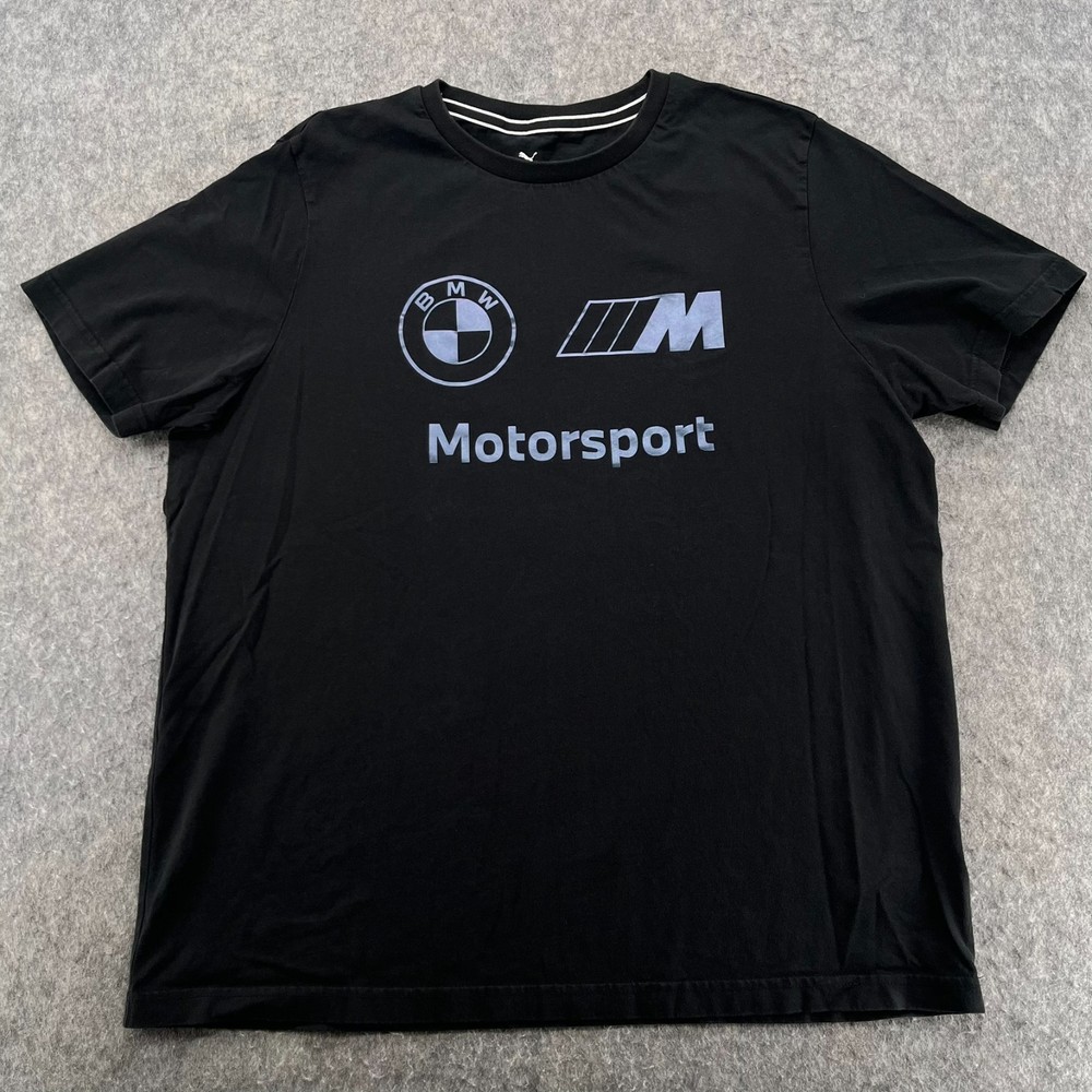 Puma T Shirt Mens XL Black BMW M Motorsport Graphic Tee Racing