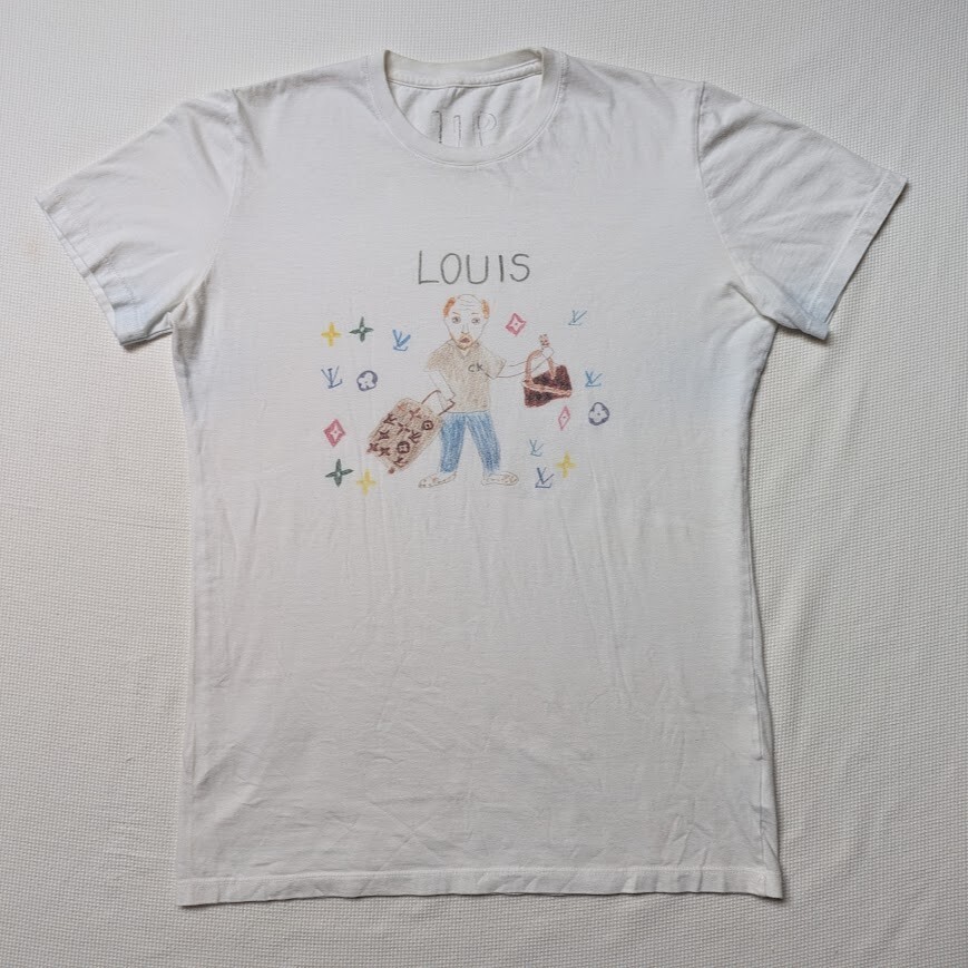 U.P. Unfortunate Portrait Pun T Shirt Louis Size Small