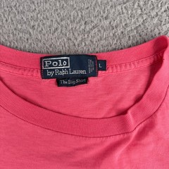 Polo Ralph Lauren T-Shirt Mens L Pink The Big Shirt Pocket Short Sleeve USA Made