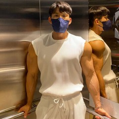 Men Sleveless Vest Tees Shirts Tank Top Casual Solid Loose Breathable Pullover