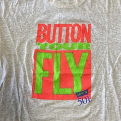 Vintage Levi’s Button Your Fly Shirt Mens Large Gray 501 90s USA Graphic Tee