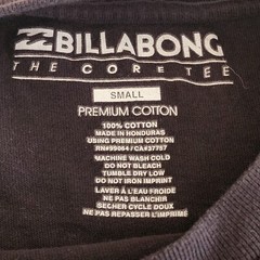 Billabong The Core Tee Black Short Sleeve Cotton Logo T-Shirt Men’s S