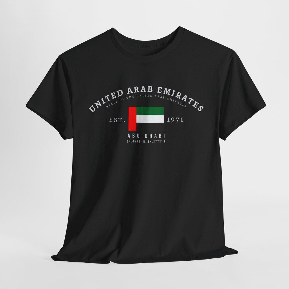 UAE Flag T-Shirt, Vintage Dubai Tee, Unisex Emirati Pride Travel Shirt