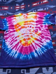 Vtg 90s Fairy Elf Peace Sign Mushrooms T Shirt Hippy Tie Dye Single Stitch USA L
